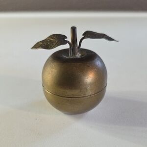 Vintage Brass Apple Trinket Box?
